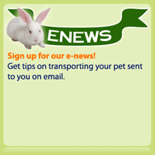 Sign up for our e-news! Get tips on transporting your pet sent to your email. Go!